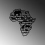 Wallity African Animals Escultura de pared de metal negra